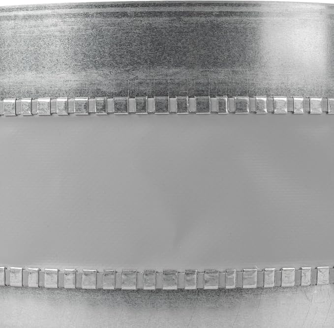 Repa Market 10" Inch Flexible Vibration And Noise Reducing Coupler - Female Fit Duct Connector – Galvanized Steel Coupling for Joining Two Male Duct Fittings – HVAC Ventilation Inline Joint