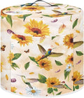 Hummingbird Covers Appliances Sunflower Pressure Cooker Cover Dust Cover for Kitchen Appliance Round Protective Cover Bag with Pocket and Handle Slow Cooker Bag