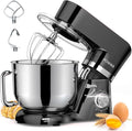 6.5 Quart Electric Mixer, 6+1 Speed 660W Tilt-Head Kitchen Food Mixers with Whisk, Dough Hook, Mixing Beater & Splash Guard for Baking, Cake, Cookie, Kneading, ETL Certified (Black)