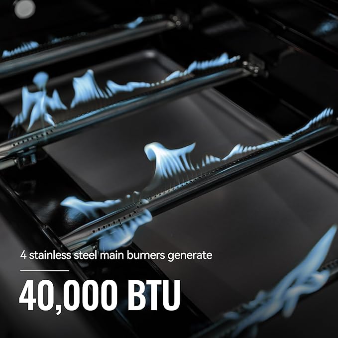 Royal Gourmet GA5404G 5-Burner Propane Gas Grill with Side Burner & Warming Rack, Outdoor BBQ Grill with 64,000 BTUs Output & 774 Sq. in. Cooking Area for Outdoor Barbecue, Grey