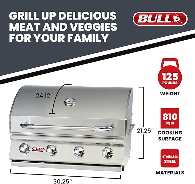 Bull Outlaw 30-Inch Built-In Grill (BG-26038), Propane