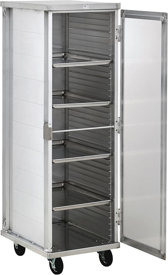 Commercial Enclosed 40-Tier Aluminum End Load NSF Bun Pan Rack with Clear Acrylic Door (28W-613)