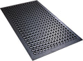 Anti Fatigue Rubber Floor Mats Restaurant Kitchen Rubber Drainage Mat Out Door Mats Durable Non-Slip Bar Floor Mat Utility Mat Indoor Outdoor Wet Area Use 24" x 36" Black