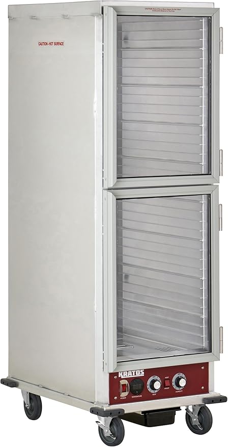 Kratos Full Size Commercial Insulated Holding and Proofing Cabinet with Clear Dutch Doors, Holds 36 Full Size Sheet Pans, 120V, 1440W (28W-603)