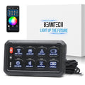 BEAMTECH 8 Gang Switch Panel, APP Remote Control RGB Toggle Momentary Pulsed Circuit Control Relay System Box Auxiliary Touch Control Switch LED Light Controller for Off Road ATV Car Truck