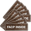 Signs ByLITA Standard FACP Inside Sign | Fire Safety Signage (Walnut) - Small 10 Pack