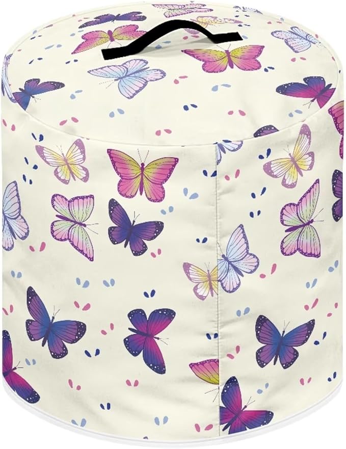 Fashion Butterfly Pressure Cooker Cover Instant Pot Accessories Instant Pot Kitchen Appliance Dust Cover with Pockets for Rice Cooker Air Fryer Slow Cooker Dust Covers for Kitchen Size S