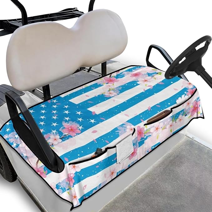 Golf Cart Seat Cover Cushion Designed for Golf Courses and Communities, Featuring Waterproof and Non-Slip Design