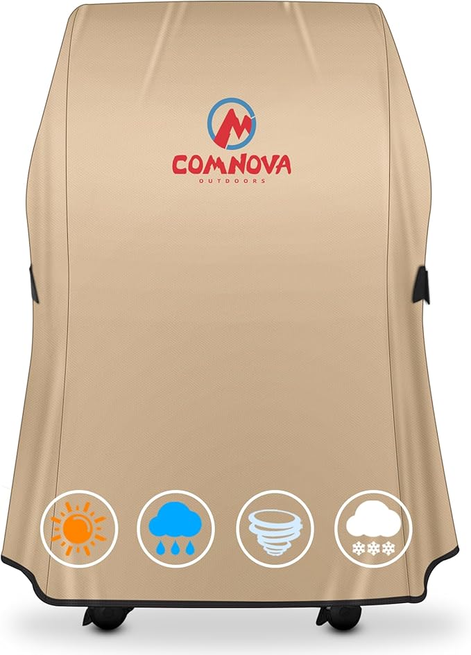 Comnova Grill Cover 30 Inch - 7105 BBQ Covers for Weber Spirit 210 Gas Grill Heavy Duty and Waterproof, Barbecue Cover for Weber Spirit E-210 Grill with Side Trays Fold Down (NOT Fit Spirit II E-210)
