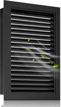 16"x22" Gable Vent Aluminum Alloy – Durable Attic, Garage & Shed Ventilation, Integrated Metal Screen to Stop Critters, Anti-Condensation Design, Opening 14"x20" Black
