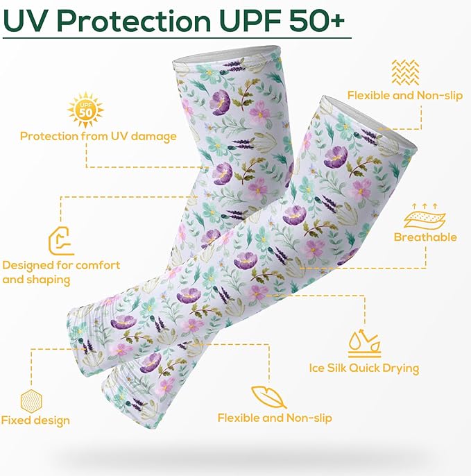 YUNVI Gardening Sleeves Farm Sun Protection Cooling Arm Sleeves to Cover Arm for Women
