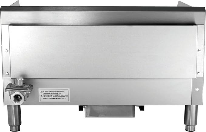 Kratos 24" Wide Commercial Restaurant Gas Countertop Griddle, Thermostatic Controls, 2 Burners, 60,000 BTU Output (29Y-007)