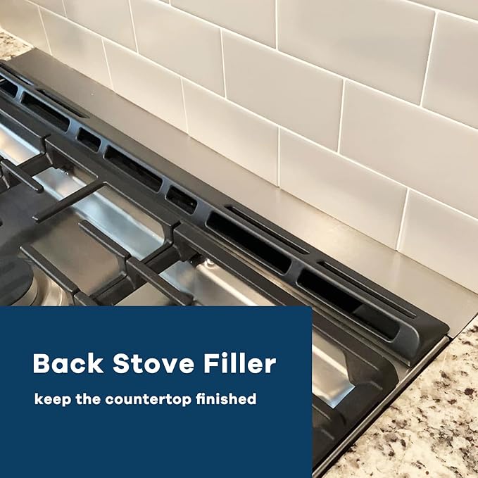 30" Slide-in Range Rear Filler Kit,Range Gap Filler, Stainless Steel Back Gap Cover for Stove, Stove Trim Kit Between Stove and Backsplash.
