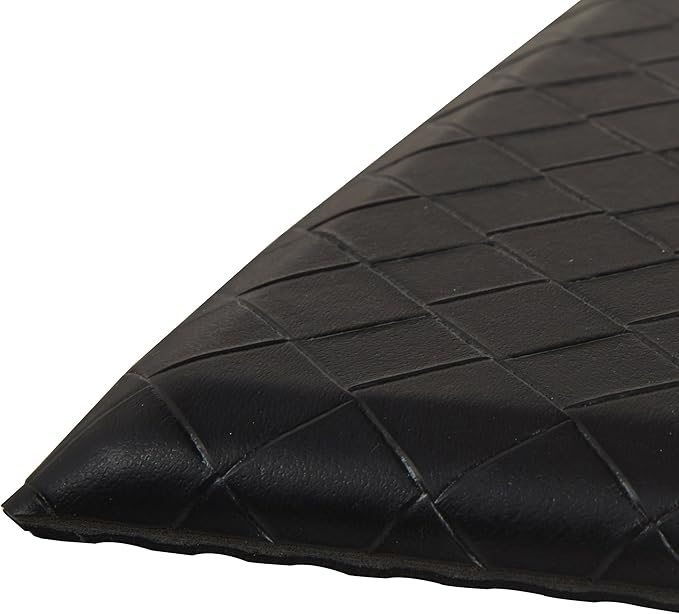 Amazon Basics Anti-Fatigue Standing Mat, Non-Slip, Comfort Mat for Home and Office, 20W x 36L x 0.6Th in, Black, 1-Pack