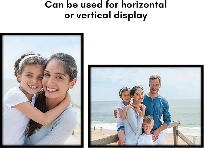 Americanflat 27x38 Poster Frame with Polished Plexiglass - Streamline Collection - Thin Border Picture Frame for Wall Display - Hanging Hardware Included - Black
