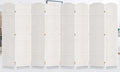 Duraspace 8 Panels Room Divider 6 FT Tall Weave Fiber Privacy Screen Freestanding Double Hinged Folding Screen Extra Wide Room Dividers for Patio Privacy (Off White)