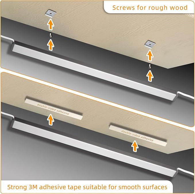 LUMILAND 3 Pcs 12-inch Led Under Cabinet Lighting Plug-in with Hand Wave, Dimmable 6000K Cold White Under Counter Lights Linkable with Memory Function for Kitchen
