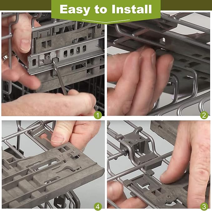 UPGRADED W10546503 WPW10546503 Upper Rack Adjuster Replacement for KitchenAid Kenmore Jenn-Air Maytag Whirlpool Dishwasher Parts Replaces W10418314, W10306646, WPW10546503(2 Packs)