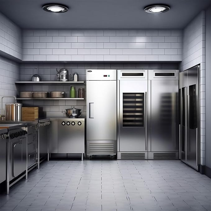 27 Inch Upright Commercial Refrigerator, Stainless Steel Single Door, 23 Cu.Ft, 3 Adjustable Shelves, Digital Temperature Control, NSF/ETL Certified, with Casters for Restaurant, Bar, Kitchen
