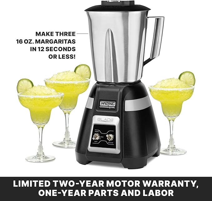 Waring Commercial BB300S 1-Hp bar Blender, Black 48 oz