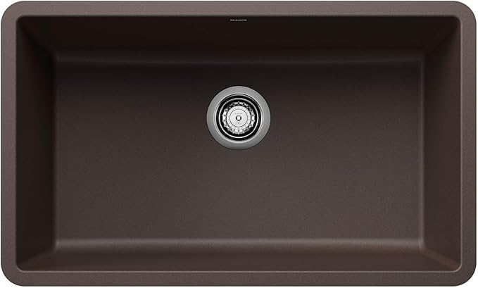 BLANCO Precis 30in. Single Bowl Kitchen Sink, Café