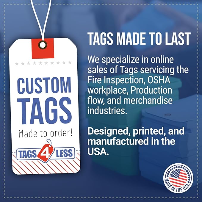 Tags 4 Less Production Quality Control Hang Tags – Equipment Preventative Maintenance Labels, for Easy Record-Keeping for Inventory Status (Do Not Use, Pack of 100)