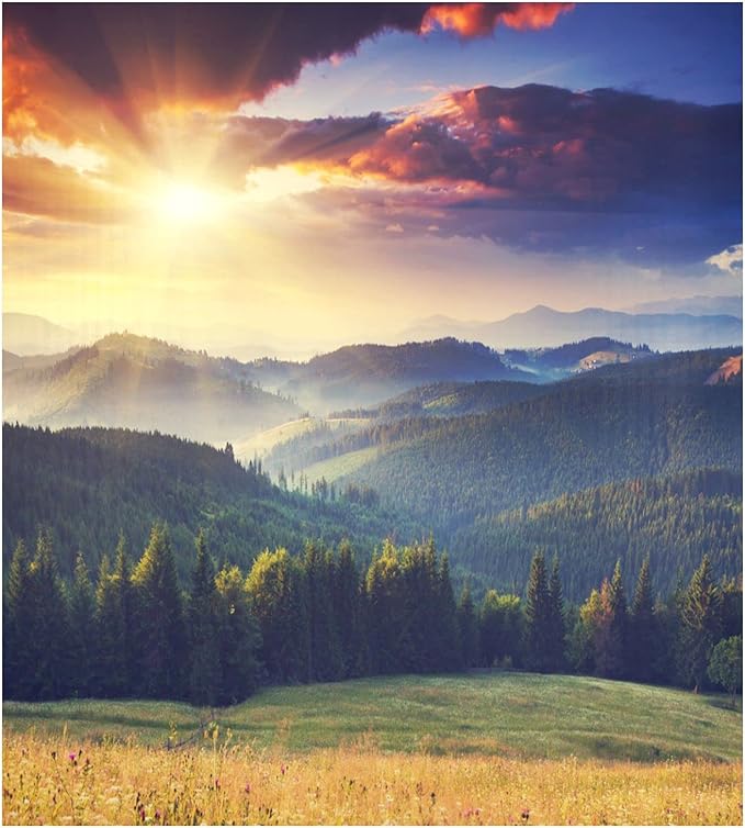 Dishwasher Cover Panel Mountains Sunset Landscape Dishwasher Magnet Cover Decorative Magnetic Refrigerator Sticker Decal Door Vinyl 23x26 in