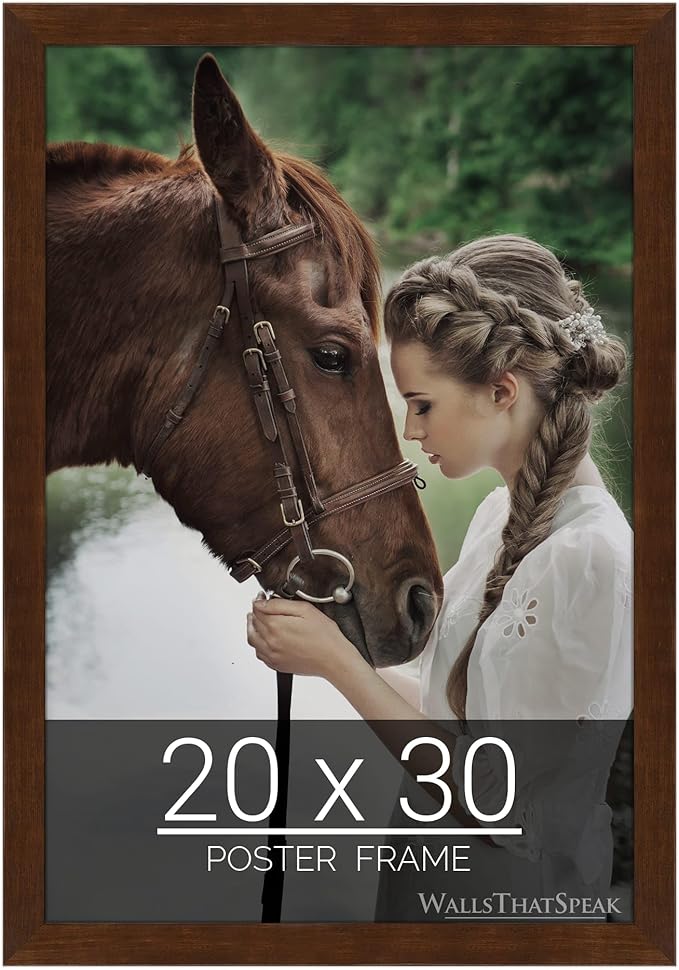 wallsthatspeak 20x30 Mocha Walnut Picture Frame for Puzzles Posters Photos or Artwork