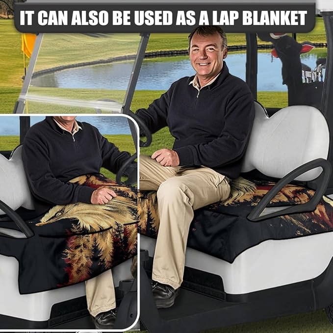 Golf Cart Seat Cushion Cover with Durable Waterproof Layer and Non-Slip Backing, Designed for Daily Use on Golf and Utility Carts