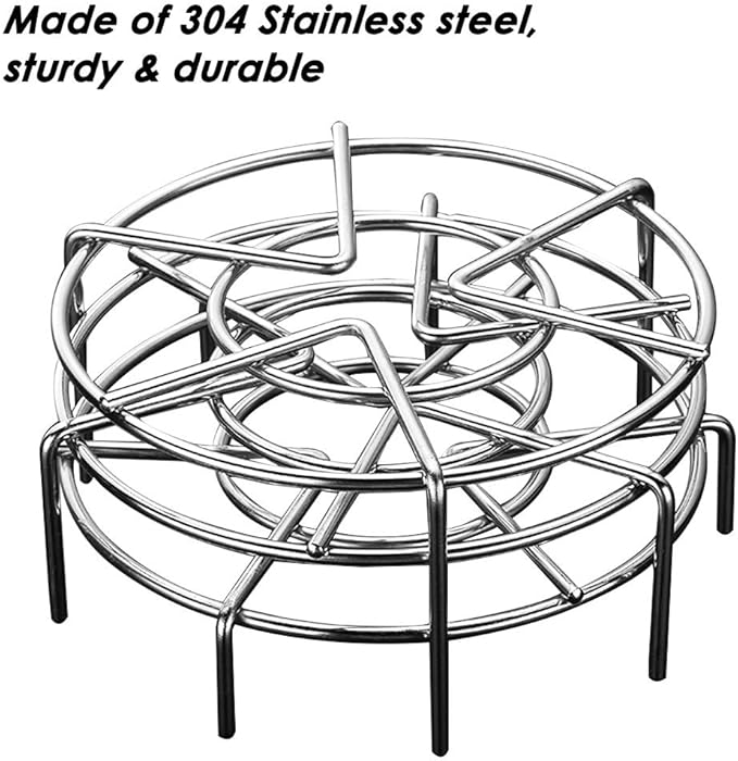 Set of 3, Stainless Steel Trivet Rack Stand, SourceTon 3 Sizes Heavy Duty Pressure Cooker Steam Rack, Steaming Rack, Pot Pan Cooking Stand- 1.2 Inch, 2 Inch, 2.6 Inch