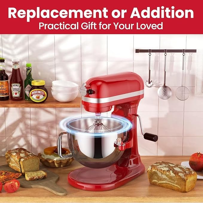 KitchenAid 7 Qt Bowl-lift Mixer - Stainless Bowl, Compatible with KSM70SKXXBK, Polished Steel with Extra Lid