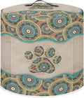 Xoenoiee Boho Mandala Dog Paw Print Kitchen Appliance Dust Cover with Pockets, Electric Pressure Cooker Cover Compatible with Rice Cooker Cover Air Fryer Cover, for 8 Quart
