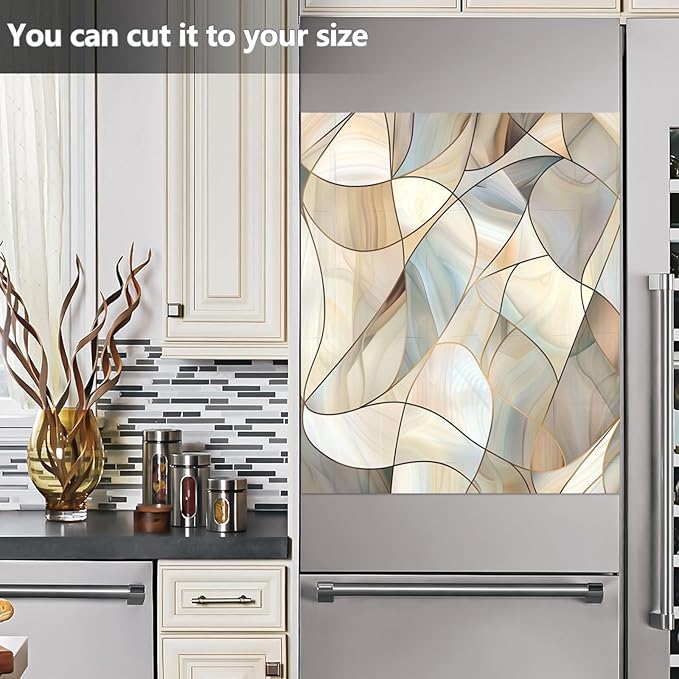 Abstract Stained Glass Pattern Dishwasher Magnet Cover Sticker Magnetic Refrigerator Panel Front Door Fridge Microwave Decal