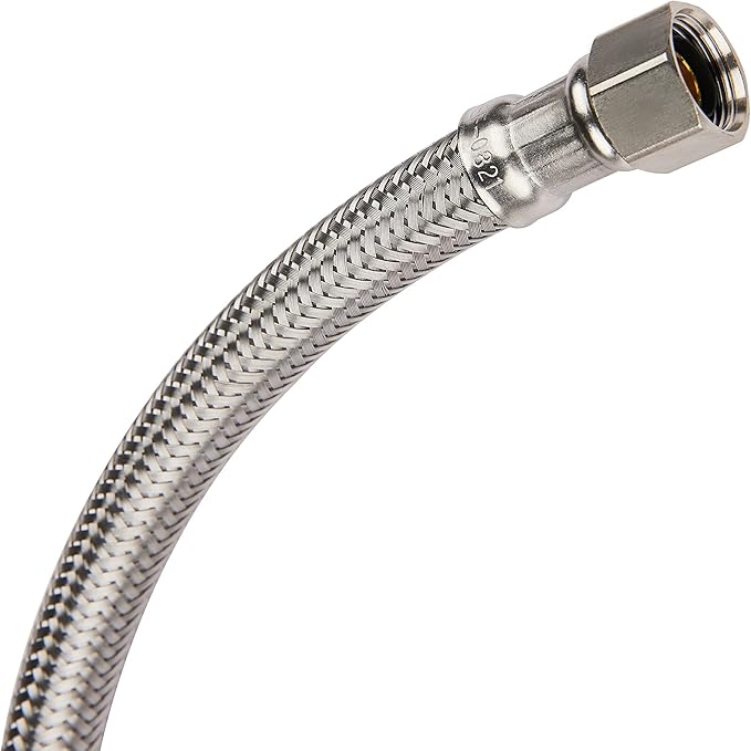 EFIELD 6 Ft Universal Dishwasher Installation Kit-Stainless Steel Dishwasher Supply Line with Compression Connection,(HOSE014)