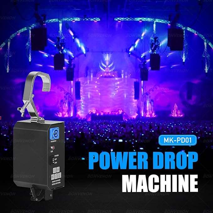 MOKA SFX DMX Power Drop Machine Stage Curtain Control System Hook Stage Screen Concert Curtain Kabuki Drop 6PCS/Lot