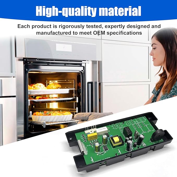 316455410 Range Oven Control Board for Electrolux Kenmore, Gas Range 7 Button Control Board Clock 5304518661
