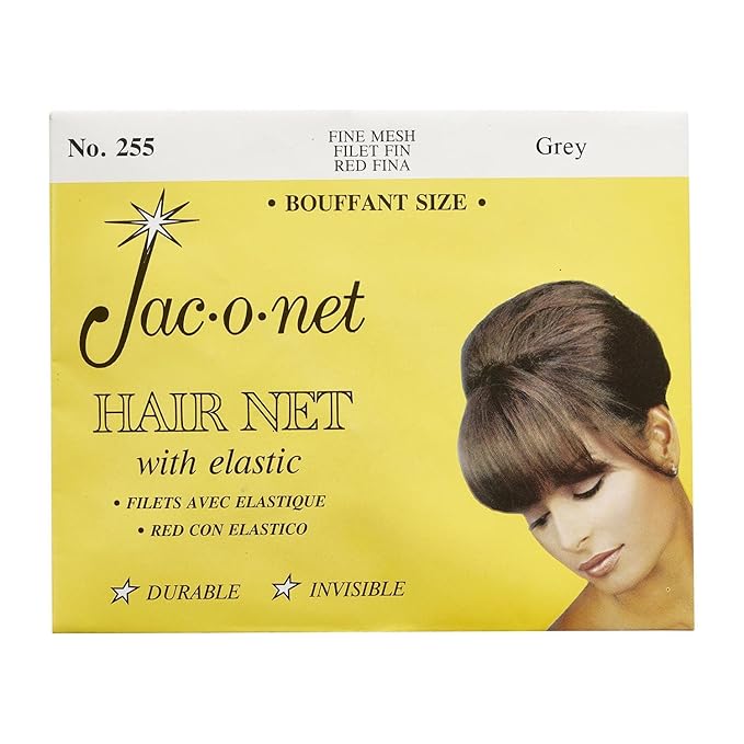 Tiny Mesh Hair Net-Bouffant/Large Size, Grey,1 Net Per Pack [Pack of 12]