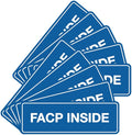 Signs ByLITA Standard FACP Inside Sign | Fire Safety Signage (Blue) - Small 10 Pack