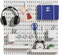 Keepo Pegboard Combination Kit, Pegboards and Accessories Modular Hanging for Wall Organizer, Crafts Organization, Ornaments Display, Nursery Storage, Peg Board (White, 22″×22″)