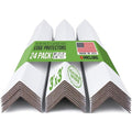 Extra-Wide 48" x 3" x 3" Reinforced Cardboard Edge Protectors (Pack of 24) – 0.16" Standard-Duty Thickness – Cardboard Edge Protectors for Shipping – American Quality Pallet Edge Protector