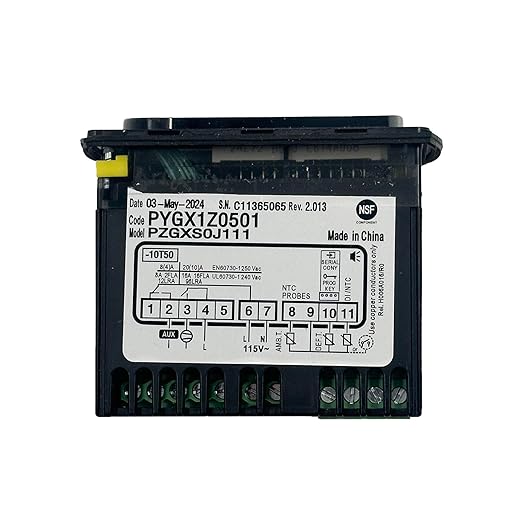 PZGXS0J111 Temperature Controller with 2 NTC Temperature Sensor Probe 115V Refrigeration Cooler Control Fit for Carel and All Refrigerator Types