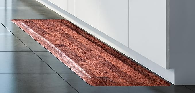 Rhino Mats, Softwoods Anti Fatigue Floor Mat, Commercial Grade Kitchen Mat, Standing Desk Mat, Office, Garage or Anywhere, Standing Comfort. (Oak, 3' x 8' x 7/8")