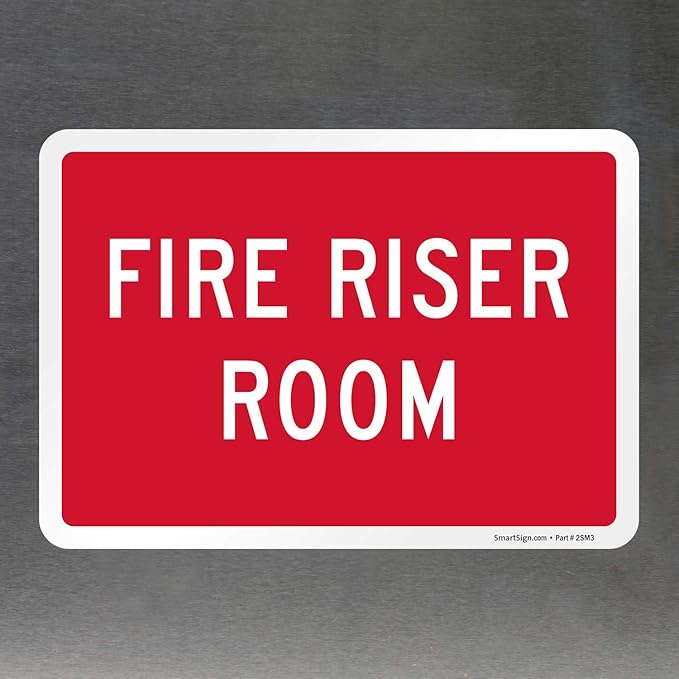 SmartSign "Fire Riser Room" Label | 7" x 10" Laminated Vinyl