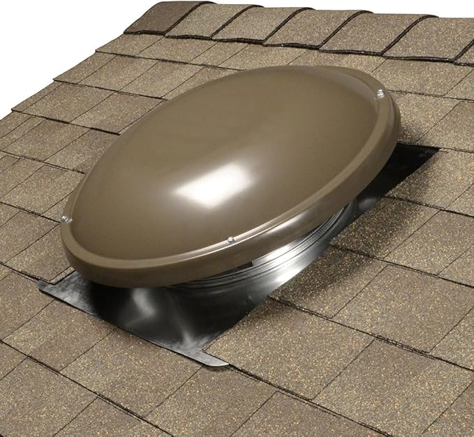 Master Flow GAF 1500 CFM Weathered Wood Power Roof Mount Attic Fan with Thermostat: Energy Efficient and Comfortable Home Solutions| Equipped with Animal Protection and a very Durable Construction