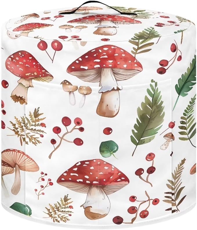 Cute Mushroom Kitchen Appliance Covers Pumpkin Fryer Dust Covers Instant Pot 3 Quart Inner Pot Cover for Air Fryer Hand Washable Convenient Gifts for Kitchen Decor for Fall M