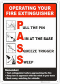 Brimar - 10 x 14" - Operating Your Fire Extinguisher Sign - Polyethylene Plastic - Safety Promotion - Easy Installation