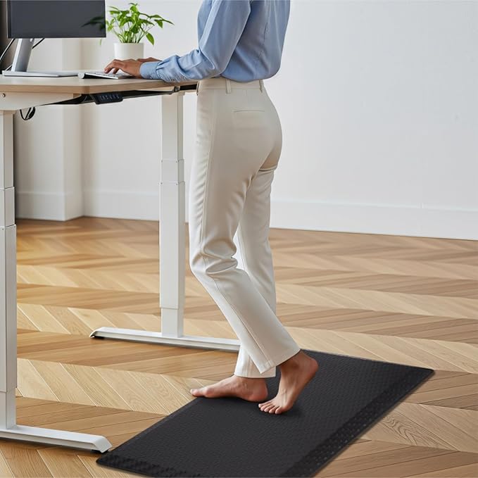QSY Kitchen Anti Fatigue Floor Mats,Comfort Cushioned Standing Rugs,Waterproof，Non-Slip Memory Foam Kitchen Mats for Floor，39x20x0.75 Inch