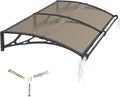 Awning for Door Entrance with Drainage Sink,40x80 Inch Awnings for Doors,Window Canopy Exterior with Plastic Steel Bracket,Polycarbonate Cover,UV,Rain,Snow Protection for House,Porch,Patio,Deck