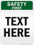 Custom Safety First Sign, OSHA Sign, 36x48 Inches, Reflective, Rust Free DiBound, Fade Resistant, Made in USA by My Sign Center