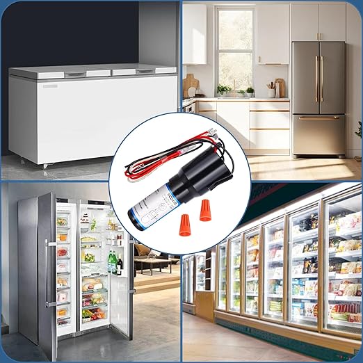 2 Pack RCO410 3-in-1 Hard Start Kit – Refrigerator Compressor Hard Start Capacitor Kit for Refrigerators & Freezers 1/4-1/3 H.P. 115VAC